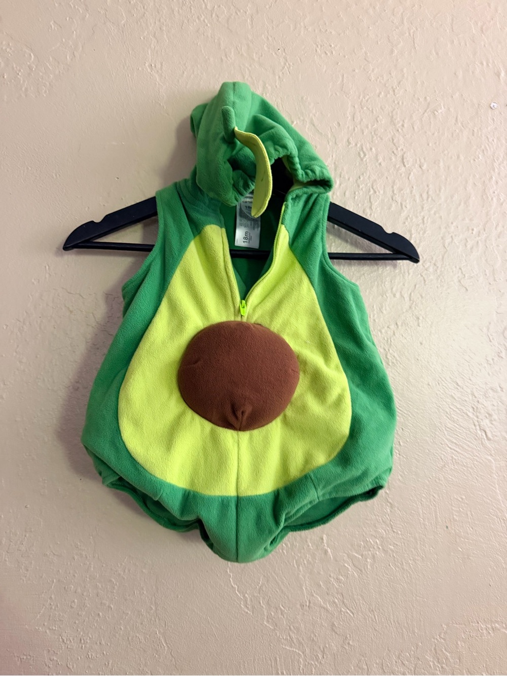 Carter's Green and Yellow Avocado Hooded Kids Costume